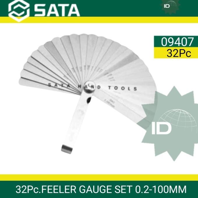 Sata Feeler Gauge Fuller Gauge Alat Pengukur Setelan Klep 09407 Co