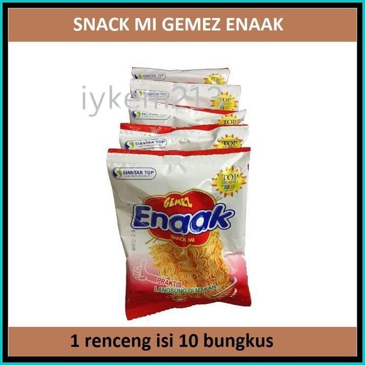 

MI GEMEZ ENAAK | SNACK MIE ENAK | RENCENG ISI 10 BKS