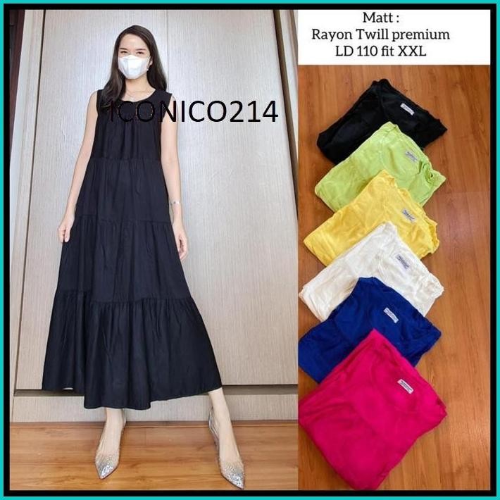 INER MIDI SIANTAR / INNER RAYON TWILL MIDI DRESS SIANTAR WARNA