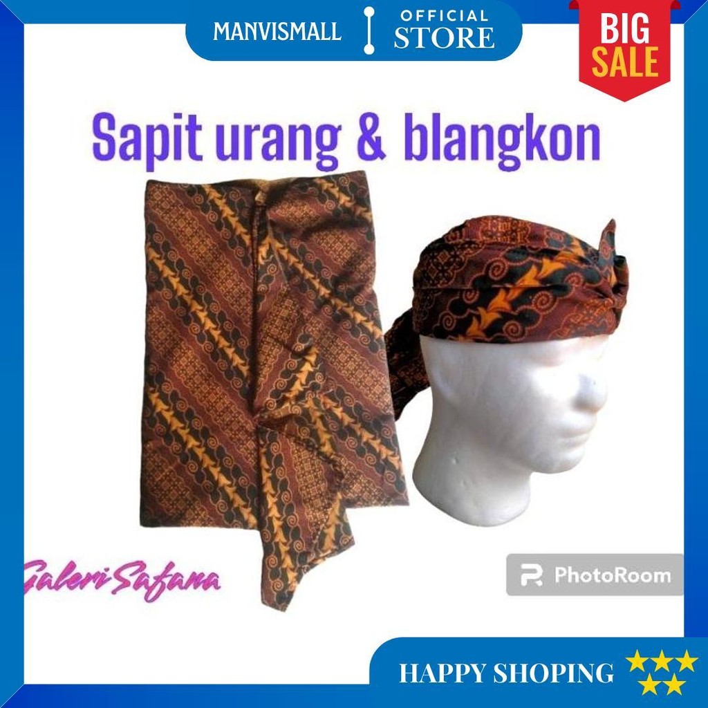 Sapit Urang Dan Blangkon Satu Set Motif Sama Sesuai Gambar Ukuran Anak Dan Dewasa Dan Request Ukuran