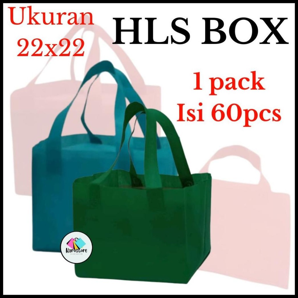 

Ready Goodiebag ( 1 Pak Isi 60Pcs ) Tas Spundbond Kotak Nasi Ukuran 22 X 22 23 Tas Besek/Tas Handle Box {Terlaris|Best Seller}