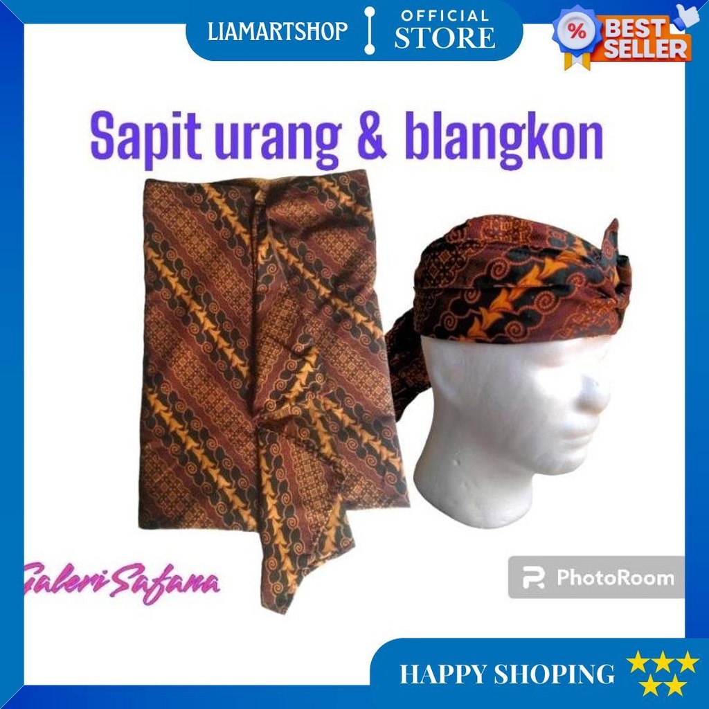 Sapit Urang Dan Blangkon Satu Set Motif Sama Sesuai Gambar Ukuran Anak Dan Dewasa Dan Request Ukuran