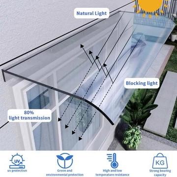 Kanopi Atap Transparan Jendela Tanpa Braket Luar Ruangan Atap Balkon Tenda Rumah Original Dan Terper