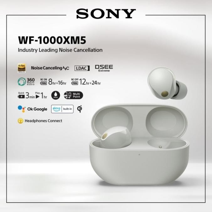 Grosir Sony Wf-1000Xm5 Noise Canceling Truly Wireless Headset Bluetooth Tws