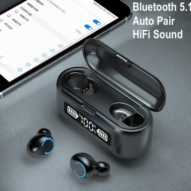 Grosir Iphone 12 Headset Earphone Tws Bluetooth Wireless With Mic Led