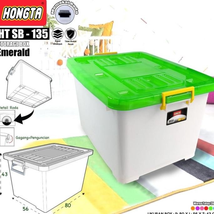 Container hongta 130 ltr Box Hongta Serbaguna Tempat Penyimpanan Storage Box