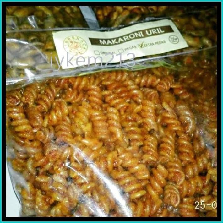 

MAKARONI KRIWIL URIL SPIRAL 500 GRAM ENAK PEDAS GURIH DAUN JERUK