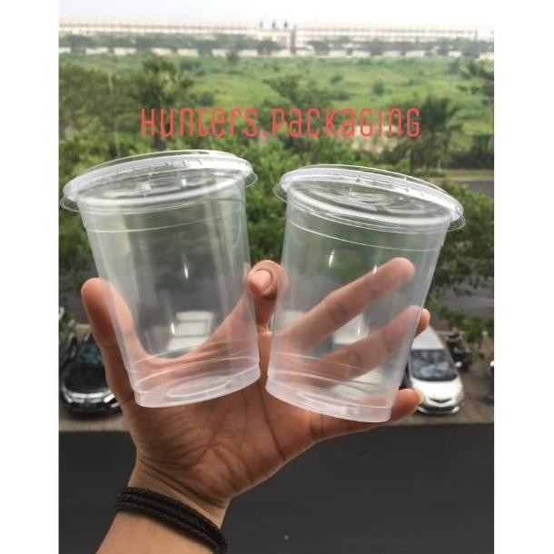 Bisa Cod Cup Gelas Polycup 14Oz Flat - Cup Gelas Plastik Polycup 14Oz Tutup Flat Minimal Order Kelip