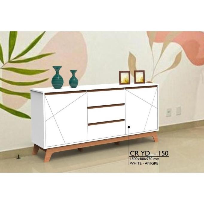 MEJA TV MINIMALIS RAK TV PUTIH MODERN 120 MURAH KUAT