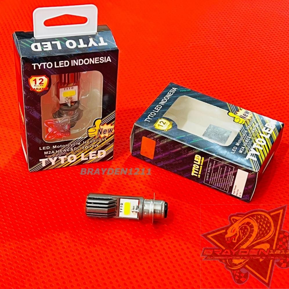 TU26 tre-57 BOHLAM LED MOTOR H6 H4 / BOHLAM LED TYTO / LAMPU DEPAN MOTOR LED TYTO Premium Sale