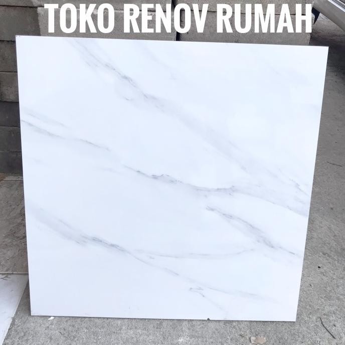 Keramik 60x60 putih motif carara (glossy)/ keramik lantai putih GLOSSY murah
