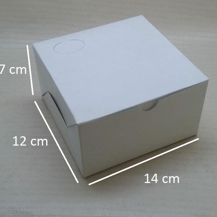 

dh-68 Up15 @25pcs Dus Box Kue Karton putih susu 12x14 / Box Polos 12 x 14 cm Viral Original