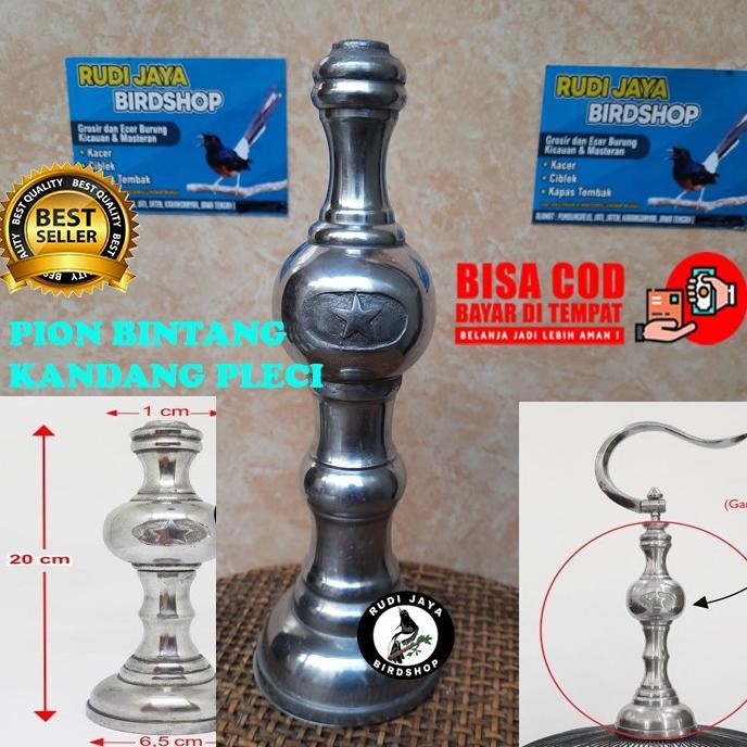 Oz67 gh-6 PION PLECI BINTANG PANJANG STAINLES SANGKAR KANDANG BURUNG KECIL PCMI HELOPED KONIN BESI L