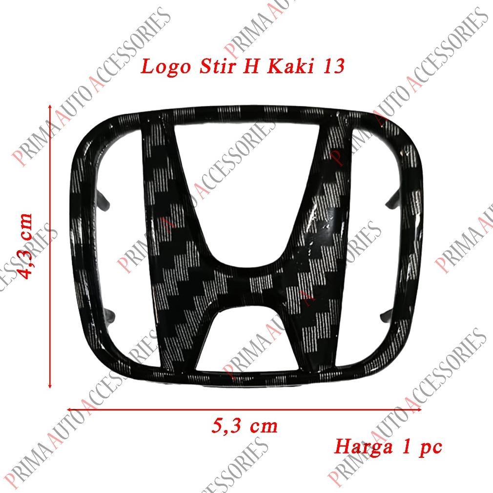 fsd-34 ede-78 5,3 Emblem Mobil Logo stir Honda H CARBON 5,3 cm X 4,3 cm CRV Gen 2 dan Gen 3 kaki 13 
