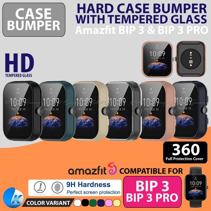 Hard Case For AMAZFIT BIP 3 AMAZFIT BIP 3 PRO Case With Tempered Glass nUg