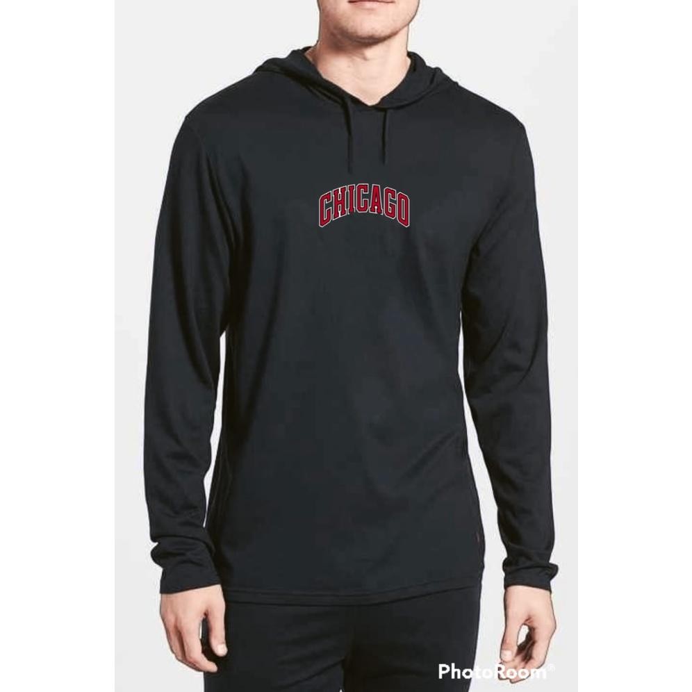 Kaos Hoodie Hitam Lengan Panjang Pria Dewasa Terbaru Hoodie Distro Kekinian/Baju Hitam Lengan Panjan