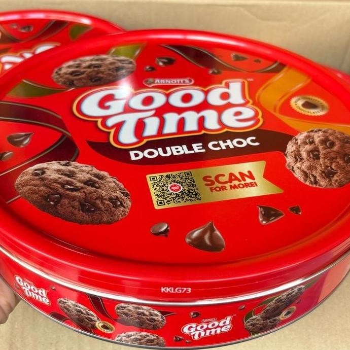 

Murah Agen Distributor Makanan Ringan Hampers Lebaran Snack Anak Biskuit Good Time Double Choc Kaleng Besar 256G Big Tin Murah Berkualitas