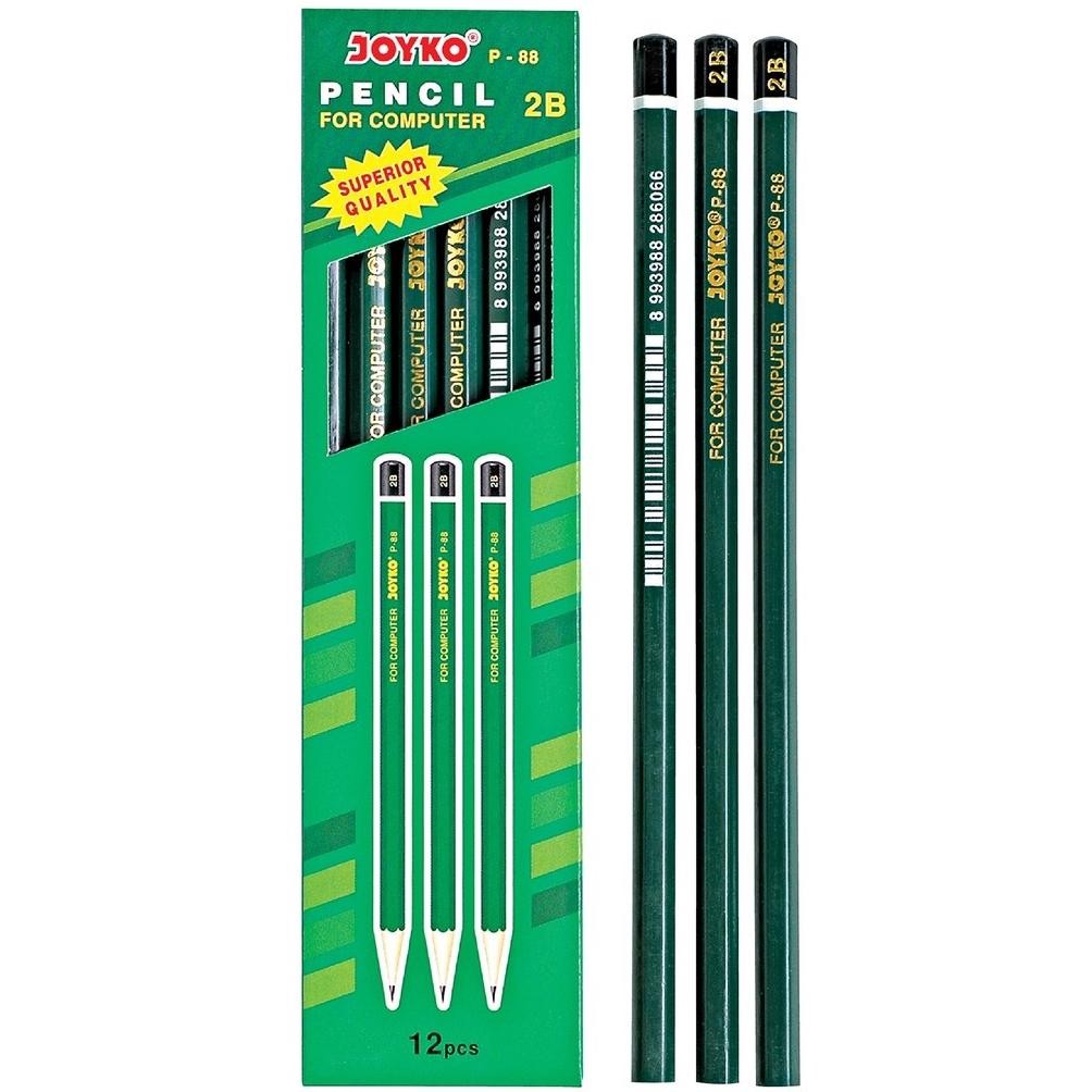 

PENSIL 2B JOYKO P-88 HIJAU (12 PCS) TIDAK MUDAH PATAH