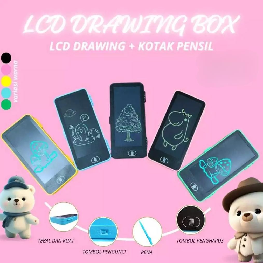 

DRAWING BOX KOTAK PENSIL DAN PAPAN CORET KREATIF ANAK DENGAN DIGITAL PAD EDUKASI