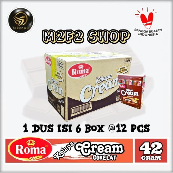 

Sale Roma Biskuit Kelapa Cream Cokelat | Krim Coklat - 42 Gr (Karton)