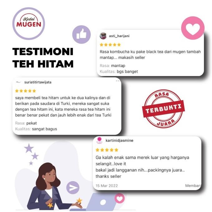 

Murah Teh Hitam Premium Assamica/Java Black Tea Op Kedai Mugen 500G