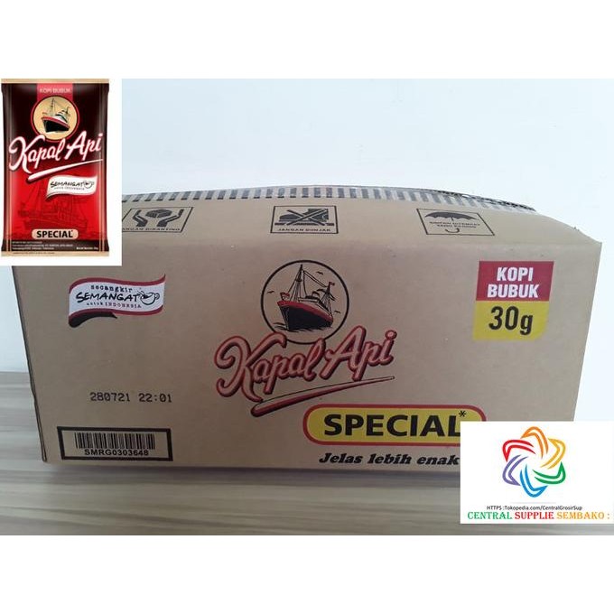 

Sale Kapal Api Kopi Bubuk Special [ 30Gr /100Pcs/1 Karton ]