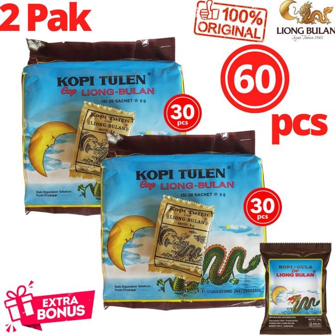 

Murah Kopi Liong Bulan Kopi Tulen 2 Pak Isi 60Pcs Kopi Khas Bogor Legend