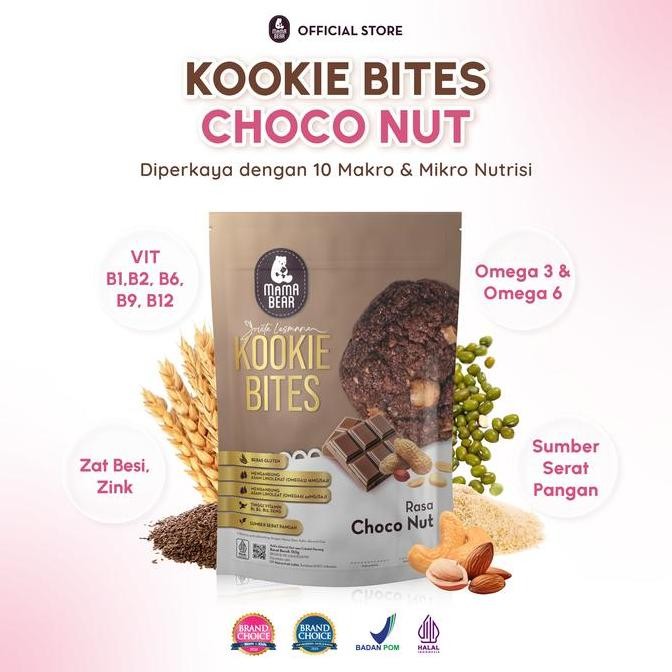 

Promo Mamabear Kookie Bites Bundling Triple Pack Choco Nut Kukis Mungil Bpom Halal