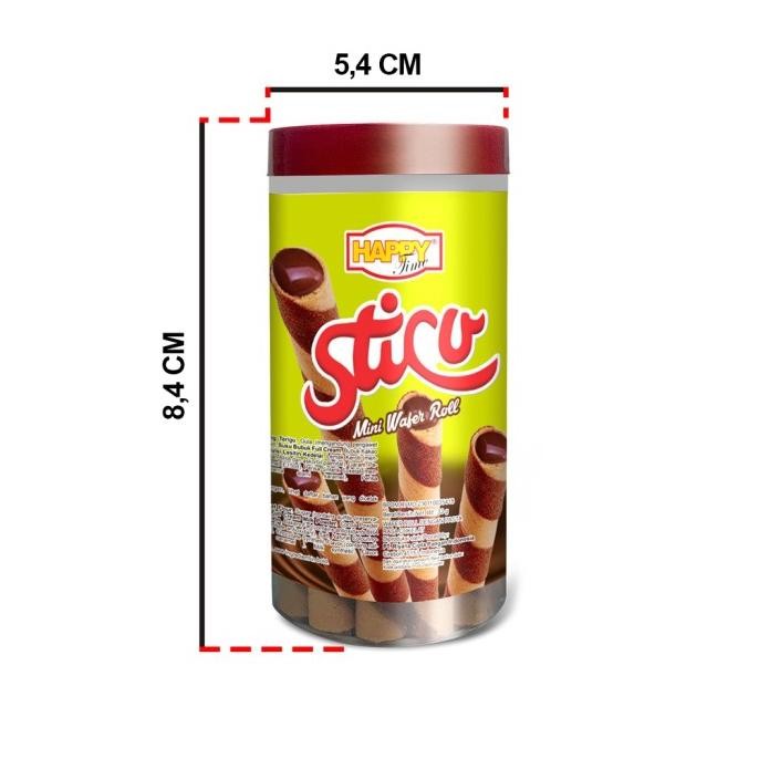 

Promo Happy Time Stico Mini Wafer Roll Chocolate 1 Karton