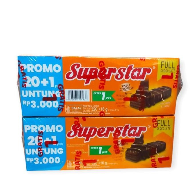 

Promo Superstar Triple Chocolate 12,5Gram Per Dus Isi [ 8X20 ] Snack Better