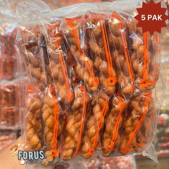 

Grosir Kue Tambang / Kue Untir - Untir Mjn Paket 5 Pak Gurih 1 Pack Isi 12 Pcs Snack Manis Renyah