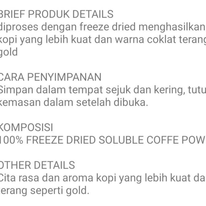 

Sale Nescafe Gold Original Coffee Ketofriendly Pot100 Gr