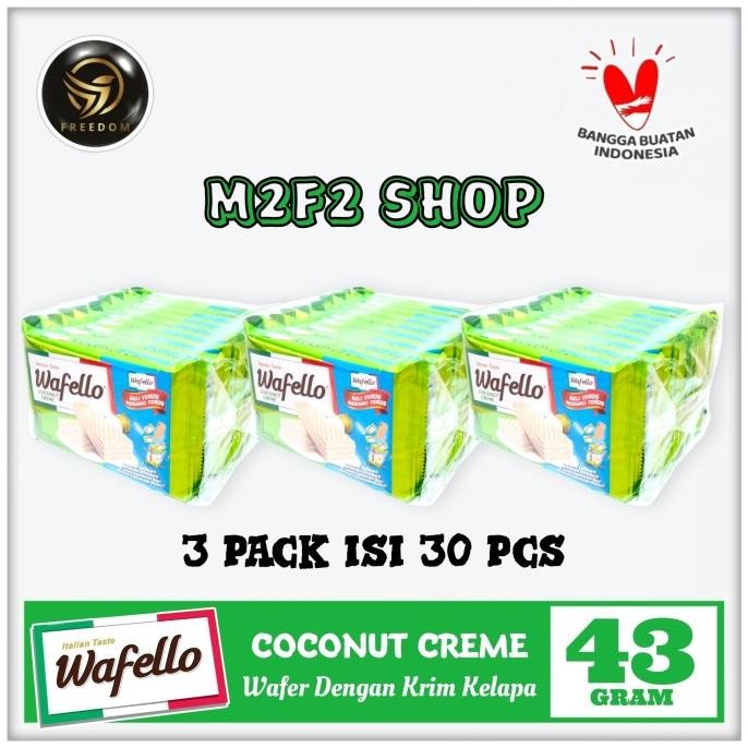 

Sale Roma Wafer Wafello Coconut Creme | Krim Kelapa 37,5 Gr (Harga 3 Pack)