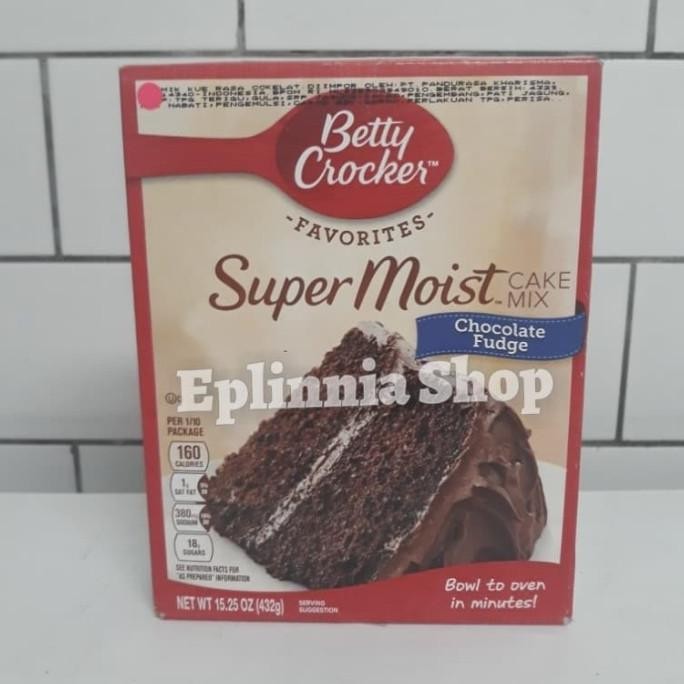 

Promo Betty Bety Crocker Super Moist Chocolate Fudge Cake Mix 432 Gr