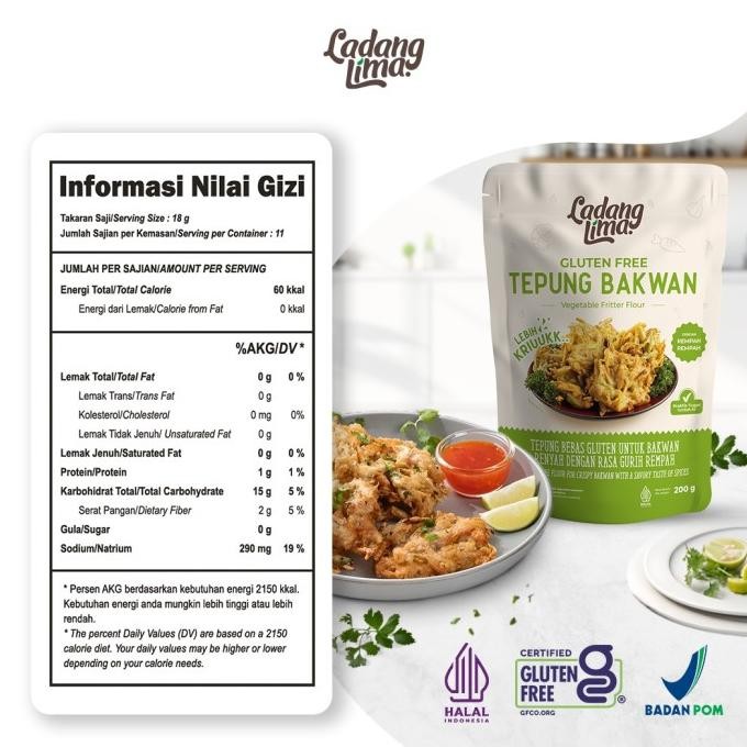 

Grosir 5 Pcs Tepung Bakwan - Ladang Lima Gluten Free Healthy Flour