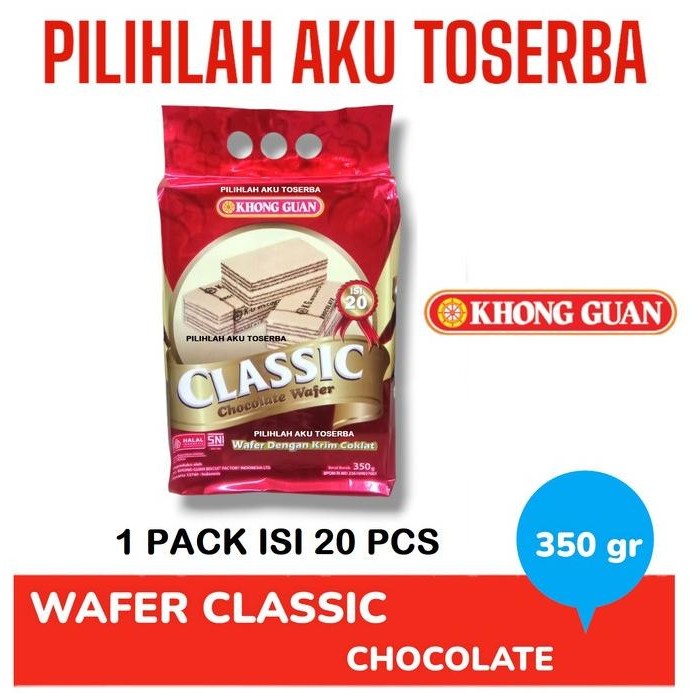 

Promo Khong Guan Wafer Classic Chocolate 350 Gr - ( Harga 1 Dus )