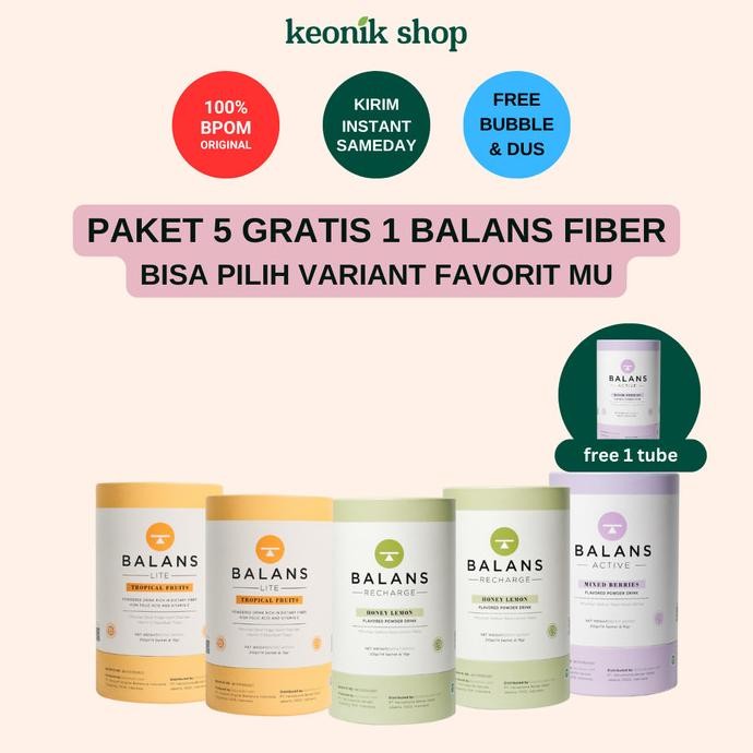 

Murah Balans Promo 6 Tube Mix ~Fiber Drink (2 Lite + 2 Recharge + 2 Active)