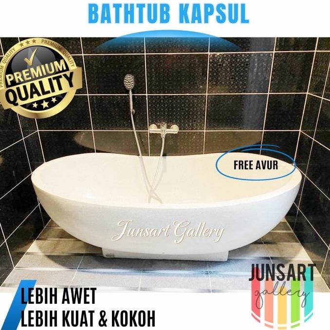  Bathup /Bathtub Terazzo 150Cm /Kapsul Lengkung + Kaki Co
