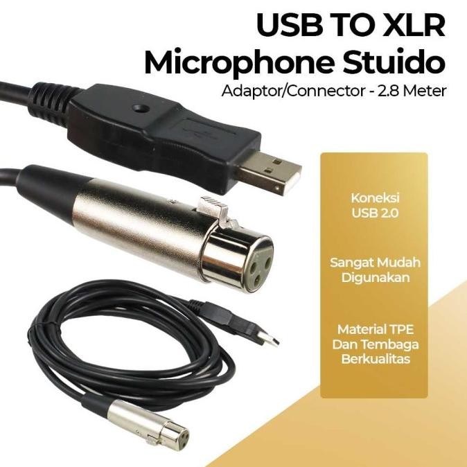 Kabel mikrofon - USB to XLR Microphone Studio Audio Adapter Connector