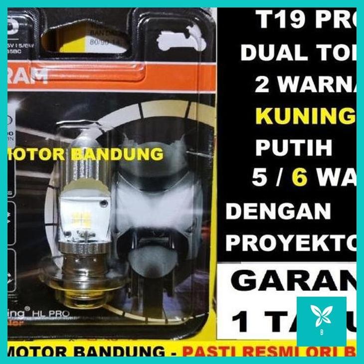 | CM | OSRAM T19 PRO LED 2 WARNA KUNING PUTIH LAMPU DEPAN LED MOTOR 12V H6 M5 LAMPU DEPAN MOTOR MIO 