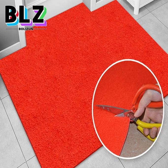 KESET KARPET PVC MIE / BIHUN METERAN - 100 X 120 BIRU COKLAT HIJAU HITAM KAIN LANTAI