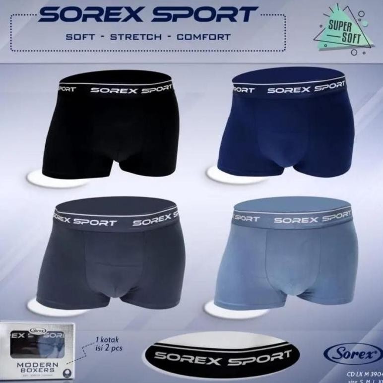 2Pcs/Boxer Pria Sorex/Celana Dalam Boxer Pria Sorex