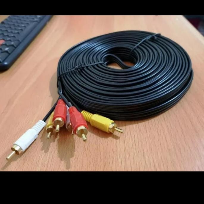 kabel RCA 3 TO RCA 3 panjang kabel 20meter kabel av audio video