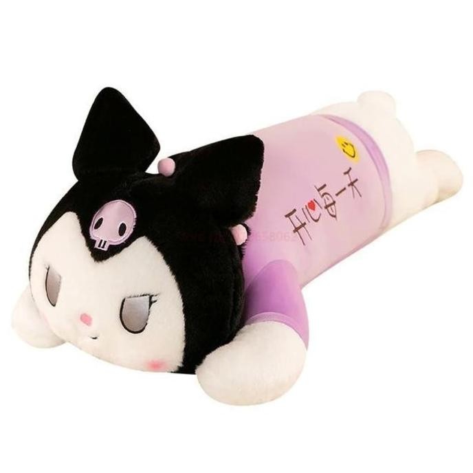 Boneka Guling Lying Kuromi Jumbo Ukuran 90Cm Plus Doll Toy Original