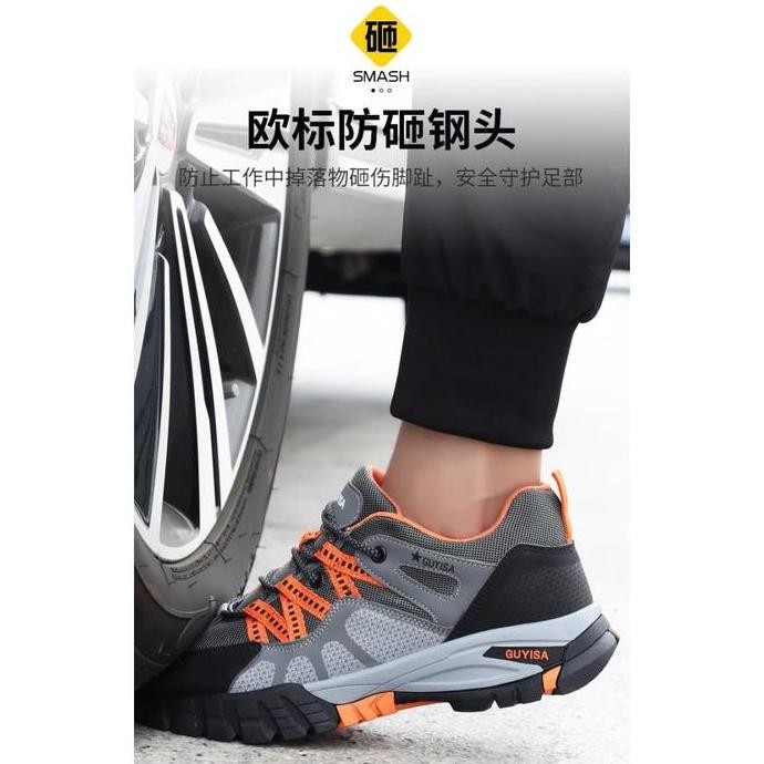 Terjangkau Sepatu Safety Wanita Import Ujung Besi Sporty Safety Shoes Anti Paku Safety Shoes Woman R