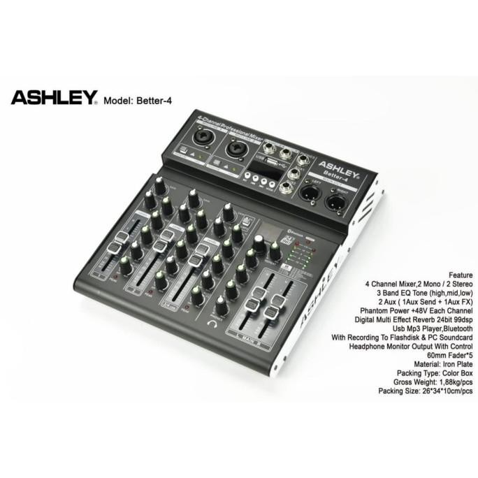 Murah Mixer Ashley Better 4 Original 4 Channel Usb