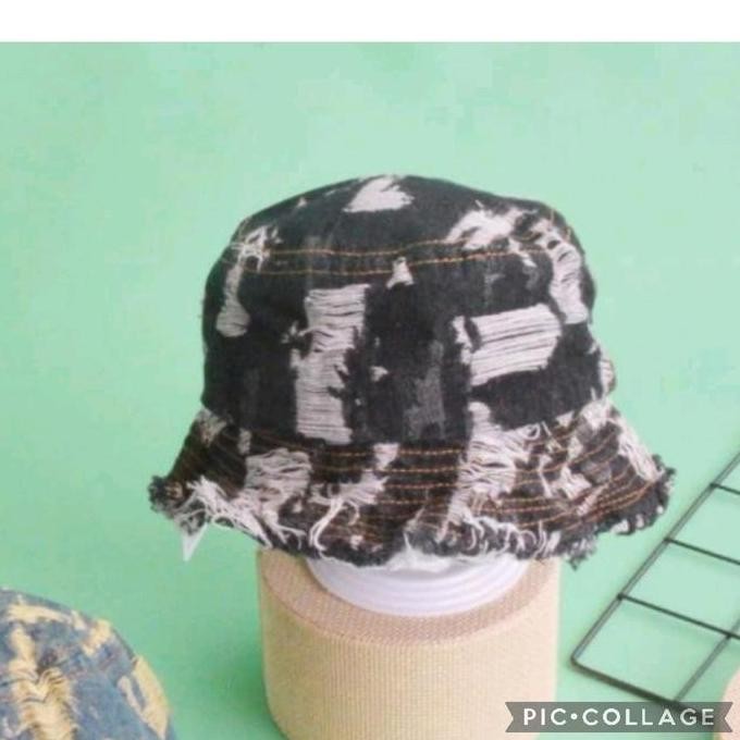 1-3 Tahun | Import | Topi Bucket Ripped Swag Jeans Anak Balita Laki-Laki Perempuan Fashion Bayi Topi