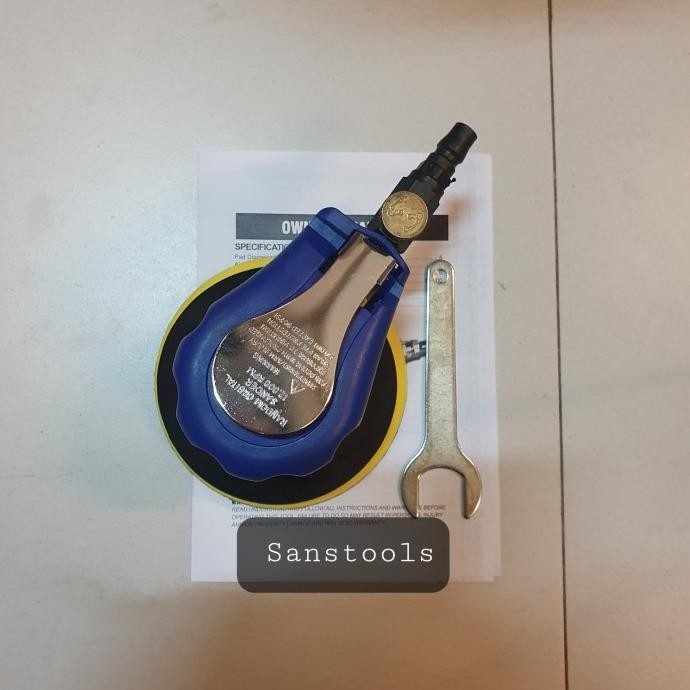 Air palm orbital sander 5" pneumatic polisher / mesin amplas angin 5in