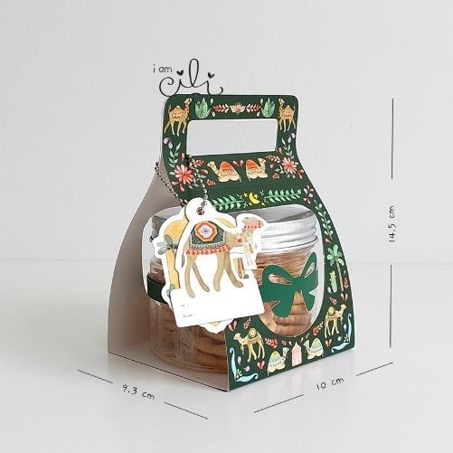

(BOX JAR 400 ml LEBARAN ) kotak kue kering toples tabung 400ml idul fitri lebaran (isi 10)