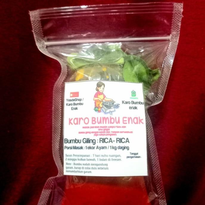 

BUMBU GILING RICA-RICA/BUMBU HALUS RICA-RICA AYAM/DAGING/BUMBU RICA nUg
